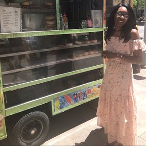 Off the shoulder maxi dress